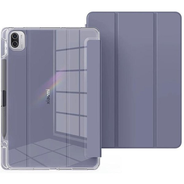 Etui Do Xiaomi Pad 7 11,2 Cala Inteligentne Magnetyczne Pokrowiec Na Tablet Funda Dla Xiaomi Pad 7 Pro 11,2 Z Uchwytem Na Rysik Case Xiaomi Pad 7 11.2In Fioletowy-image