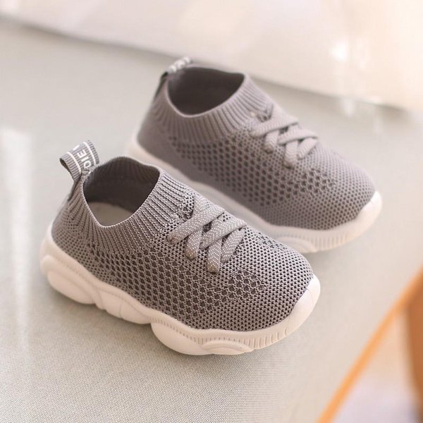 DziecięCe Buty AntypośLizgowe MięKkie Dno DziecięCe Trampki Na Co Dzień PłAskie Trampki Buty DziecięCe Rozmiar DziewczęCe ChłOpięCe Buty Sportowe 23 Szary-image