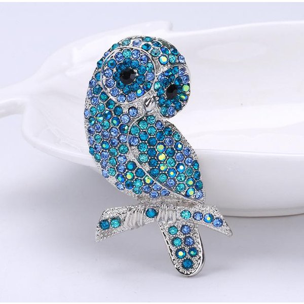 Broche De BúHo Con DiseñO De Taladro Completo Y Personalidad Europea Y Americana, Accesorio De Broche De Diamantes De ImitacióN Para Chaqueta De Traje De Hombre A La Moda Que Combina Con Todo-image