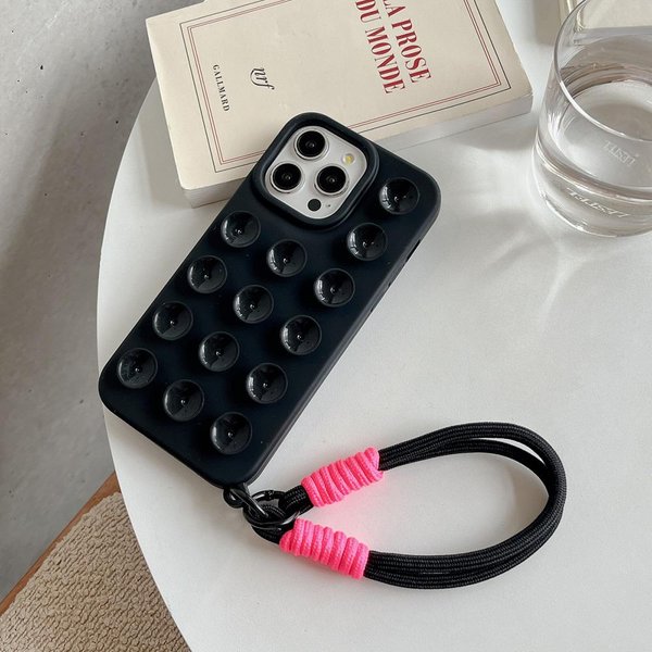 MięKkie Silikonowe Etui Na Telefon Z Przyssawką Do Iphone 16 Pro Max 17 13 14 11 12 15 Pro Max Plus - AntypośLizgowy, Odporny Na WstrząSy, Kolorowe Etui For Iphone 14 13-image