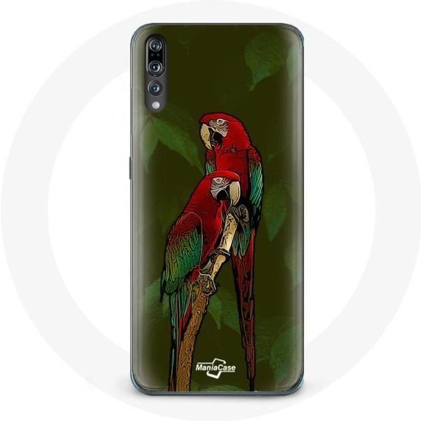 Funda - Maniacase - Samsung Galaxy P20 Pro - Flexible - Roja - Pionus Perroquet Rojo-image