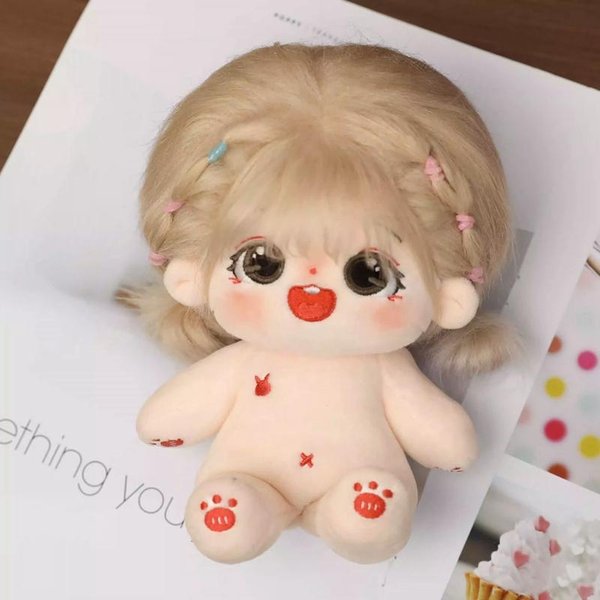 20Cm Kawaii Pluszowa BawełNiana Lalka Idol Wypchana Lalka Super Star Figurka Lalki DwanaśCie Konstelacji Lalka MożE Zmieniać Ubrania Prezent Without Skeleton-image