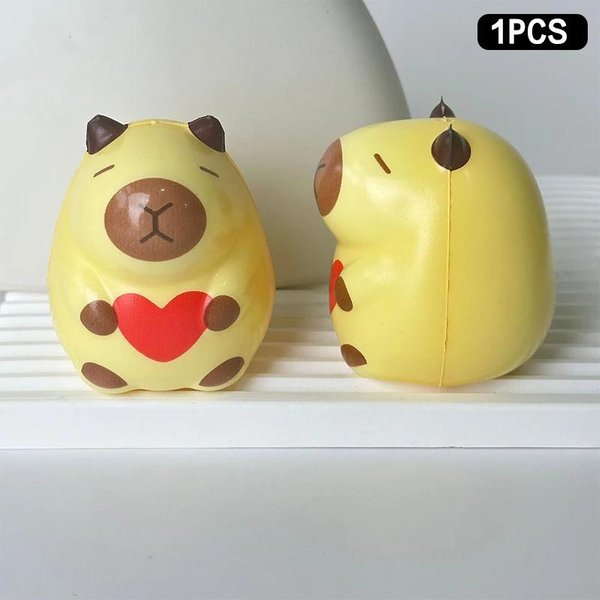 KreskóWkowe Zabawki Mochi Urocza Kapibara Zabawka Do ŚCiskania Squishy Zabawka Powolny PowróT OdstresowująCa Uwalnianie Stresu Relaks DłOni Prezent-image