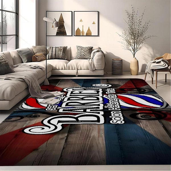 Salon Fryzjerski Retro Mata PodłOgowa Mata łAzienkowa PokóJ DziecięCy Dekoracja Sypialni Balkon Mata WejśCiowa AntypośLizgowa Salon Dywanik Powitalny 40X120Cm-image