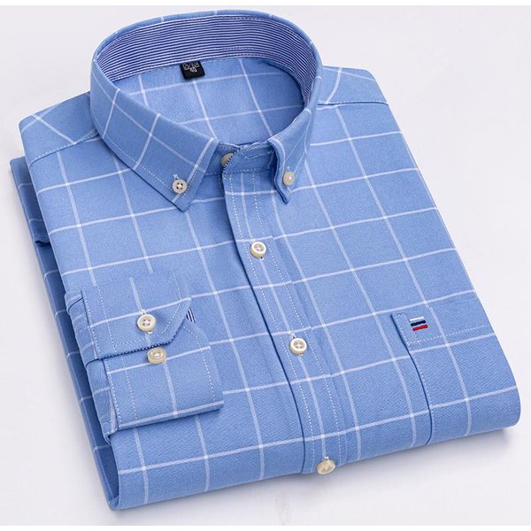 MęSka Koszula 100% BawełNa Z DłUgim RęKawem W Kratę Oxford Casual Jednolity Kolor Nadruk Regularny KróJ Formalna Koszula Do Sukienki Oversize 7XL 6XL 5XL 47 Gray-image