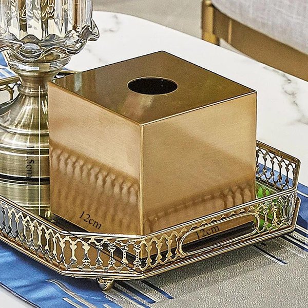 Organizador MagnéTico De Servilletas De Papel Para SalóN Europeo DecoracióN Para El Hogar Cubierta Para Caja De PañUelos Metal Dorado PáJaro Decorativo PortapañUelos-image