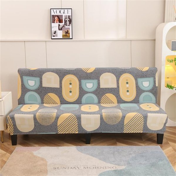 Funda Plegable Para Sofá Cama Para Sala De Estar, Fundas De Sofá Sin Brazos, Material EláStico De Licra, Fundas Suaves L (Length 185-220Cm)-image