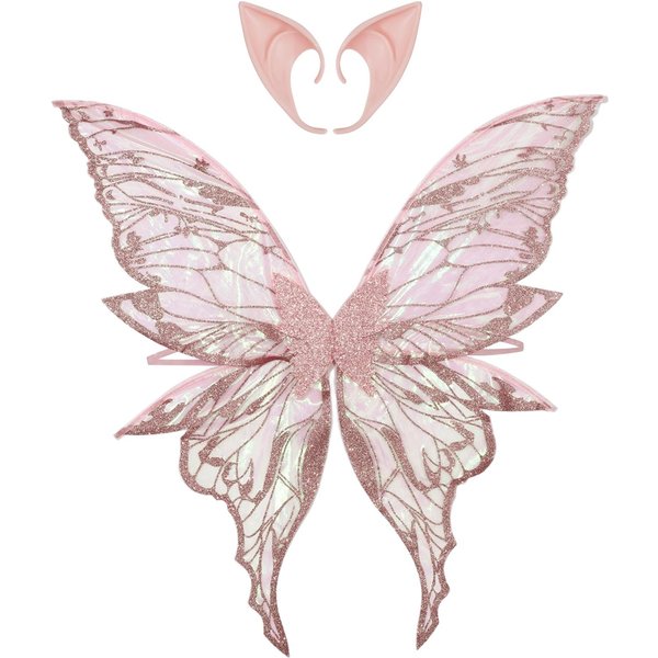 Alas De Mariposa Hada Elfo Oreja Mujeres Princesa Halloween Cosplay Alas De Elfo FantasíA Ala De Mariposa Accesorio De Cosplay Disfraz De Elfo One Size-image