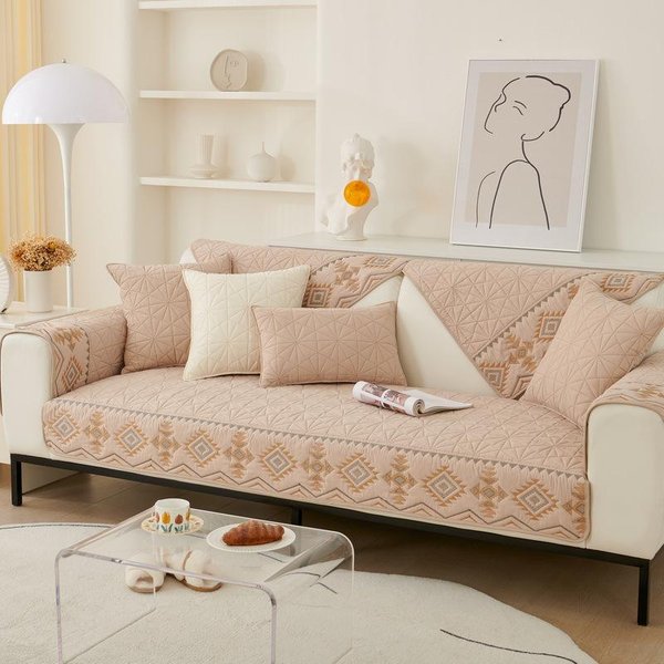Funda De Sofá Estilo Bohemia Moderna Para Sala De Estar Bordado Antideslizante Toalla De Sofá Universal Cuatro Estaciones Toalla De Sofá DecoracióN Del Hogar 70X70Cm 1Pc-image