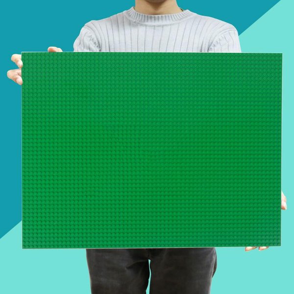 Placa Base De 48*64 Puntos Bloques De ConstruccióN Pared Hazlo TÚ Mismo Ladrillos CláSicos Juguetes Ideales Para NiñOs Funciona Con Bloques De ConstruccióN Verde Oscuro-image