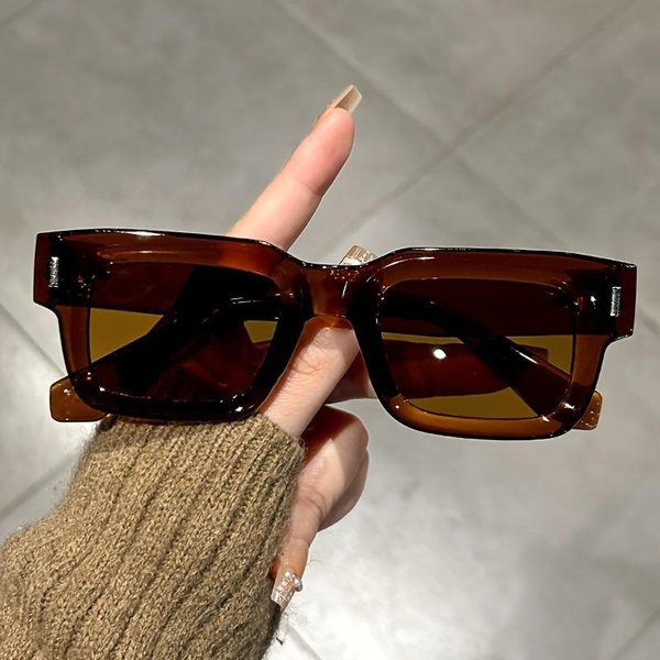Gafas De Sol Rectangulares ÚLtimas De Hombre Elegantes De DiseñAdor Gafas De Sol Casuales Para Mujer Para Hombres Actividad Al Aire Libre Gafas De Sol ProteccióN UV 400 Gafas 1PC Black-image