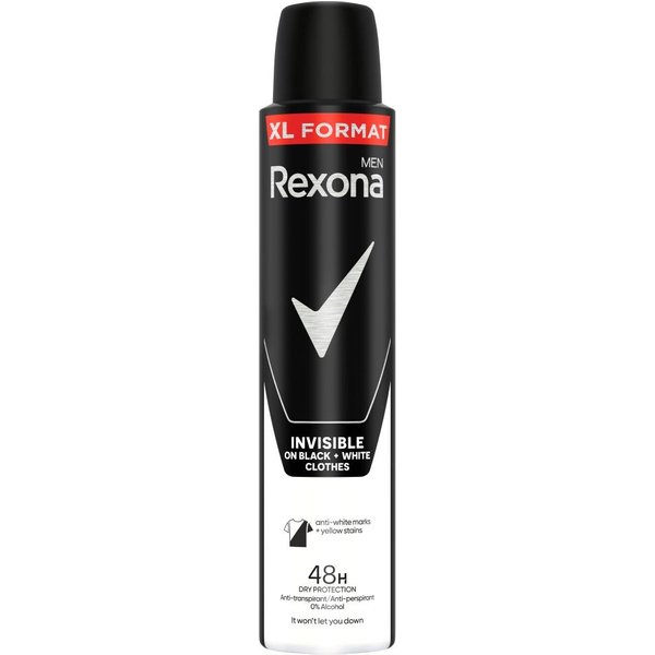 Rexona Men Dezodorant W Sprayu Invisible Black & White 200Ml-image