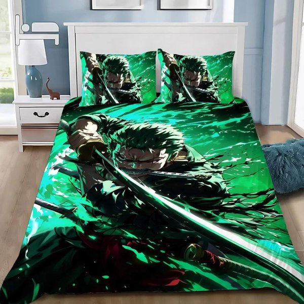 Funda NóRdica De Anime Funda De Almohada Juego De Cama O-Ones Pieces Luffys Adulto NiñO NiñA DecoracióN De Dormitorio Regalo Para NiñOs TamañO Individual Doble 70X130Cm 2Pcs-image