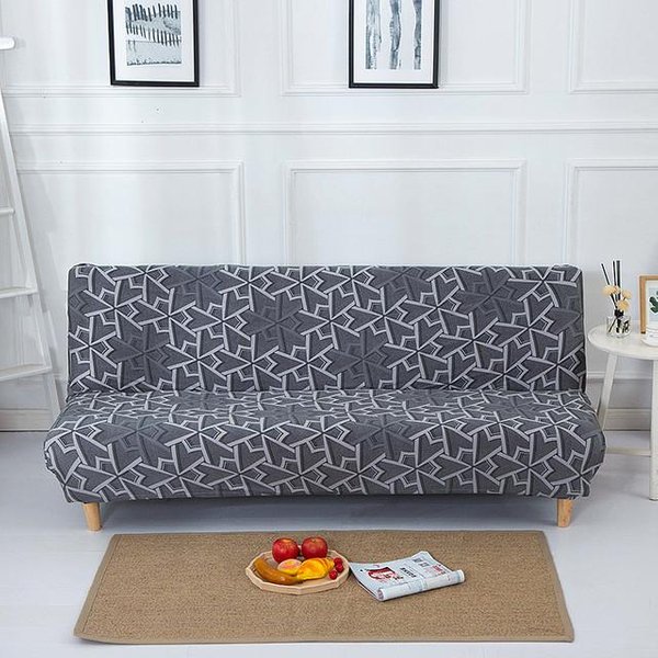 Funda EláStica Para Sofá Cama, Funda Plegable Todo Incluido Para Sofá, Funda Ajustada Para Sofá Sin Reposabrazos, Funda Copridivano Para Sofá S 120-150Cm-image