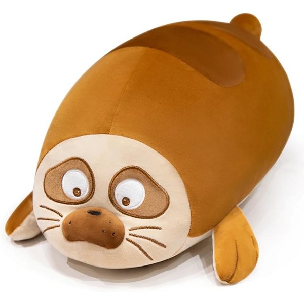 Juguete De Peluche De Foca Linda Realista CojíN Suave Relleno De Foca MuñEco Calmante Juguetes Para Regalo De CumpleañOs DecoracióN Del Hogar 40Cm-image