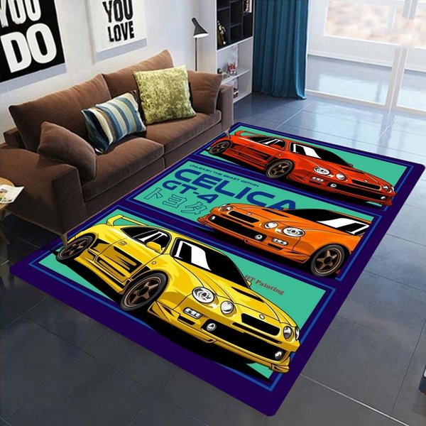 Luksusowy Retro J-JDM Dywanik Samochodowy AntypośLizgowa Mata PodłOgowa Do Salonu Sypialni Pokoju Gier Stylowy Dywanik Dekoracyjny Na Sofę 40X60Cm-image