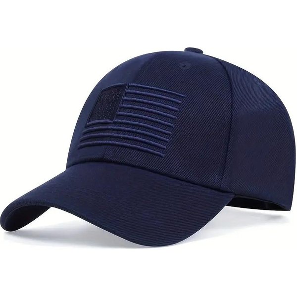 Modna BawełNiana Czapka Baseballowa MęSka Taktyczna Wojskowa Czapka Taty Flaga AmerykańSka Hip Hopowa Czapka Sportowa Czapki Typu Trucker Gorras Blue-image