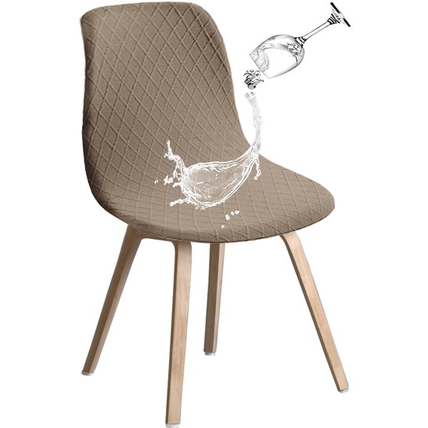 Funda Impermeable Para Silla De Comedor Jacquard Diamante Funda Para Silla Curvada Eames Funda Para Silla Shell Para Hogar Club 35*38*38 Cm-image