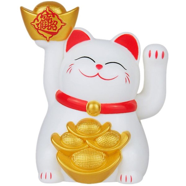 Gato De La Suerte Chino Grande Dorado Maneki Neko Mano Agitando Pata Arriba Riqueza Prosperidad Bienvenida Buena Suerte Gato Agitando Regalo De CumpleañOs DecoracióN-image