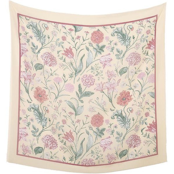 Bufanda Cuadrada Estampada Floral De Malasia 110 Hijab MusulmáN Chal Elegante Para Mujer PañUelo Casual Para La Cabeza Turbante PañUelo De Bolsillo Venta Al Por Mayor White-image