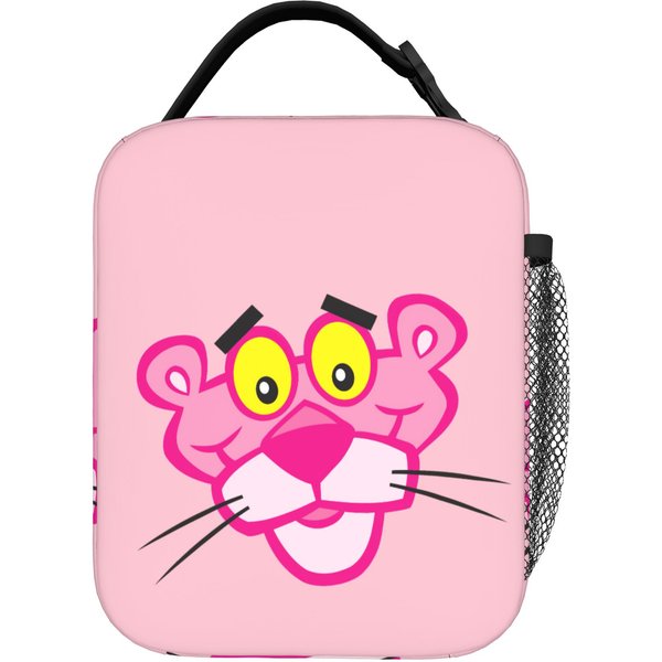 Bolsa De Almuerzo Aislada De Dibujos Animados A Prueba De Fugas Panteras Rosas Bolsa Refrigeradora Reutilizable Bolso Tote Para Almuerzo Playa Exterior Bolsa Bento One Size-image