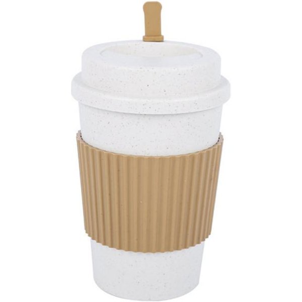 450 Ml Kubki Do Kawy Z Pokrywkami SłOma Pszeniczna Wielokrotnego UżYtku PrzenośNy Kubek Do Kawy MożNa Myć W Zmywarce Kubek Do Kawy Kubki PodróżNe Do Kawy I Herbaty 401-500Ml White-image