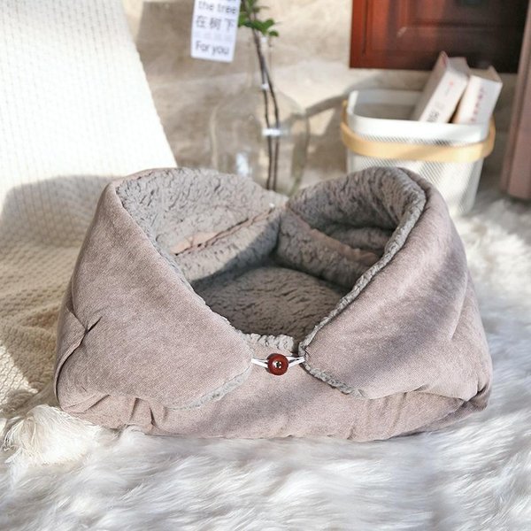 Alfombrilla Gruesa De Terciopelo CáLido Para Mascotas De OtoñO E Invierno, Plegable Multiusos, Colchoneta Para Dormir De Gato, Alfombrilla De Piel De Cordero Para Perro, Universal Para Todas Las Estaciones S-image