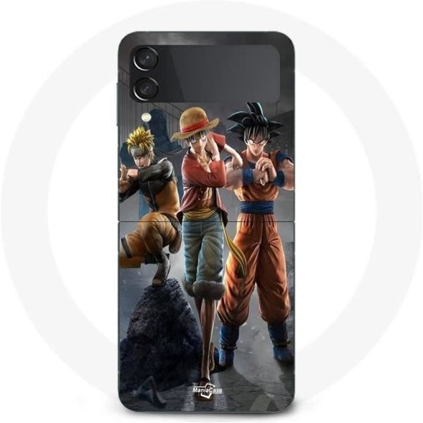 Funda Samsung Galaxy Z Flip3 Sangoku Naruto Luffy One Piece Dragon Ball Z 3D Anime Manga-image