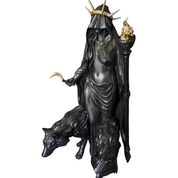 Dekoracja Domu Hekate Grecka Statua WiedźMy Figurka Nowoczesne Psy Magii RzeźBa ŻYwiczna Dekor-image