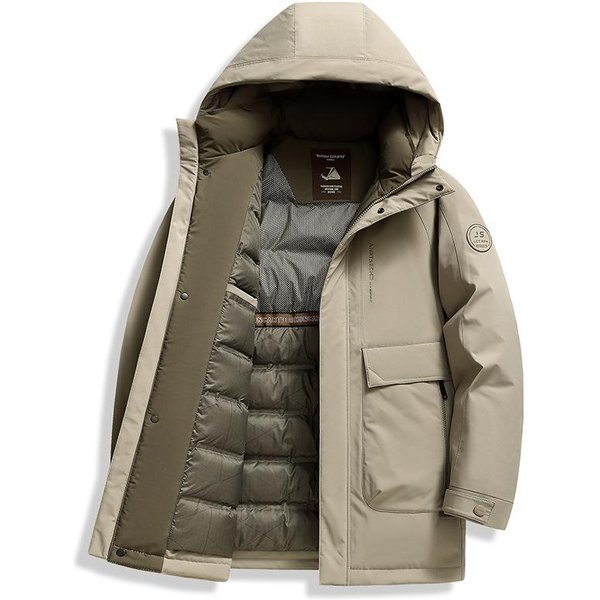 Chaqueta De Plumas Para Hombre Con Capucha Para JóVenes Y Mediana Edad Invierno Nuevo Invierno CáLida Y Acolchada Casual Moderna Chaqueta De Plumas Chaqueta Para Hombre 3XL-image