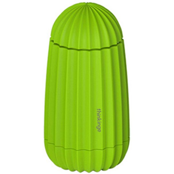 Caja De Palillos De Cactus De PláStico Tipo Pulsador Gran Capacidad Portapalillos Caja De Almacenamiento De Bastoncillos De AlgodóN Decorativa Para El Hogar Sala De Estar-image