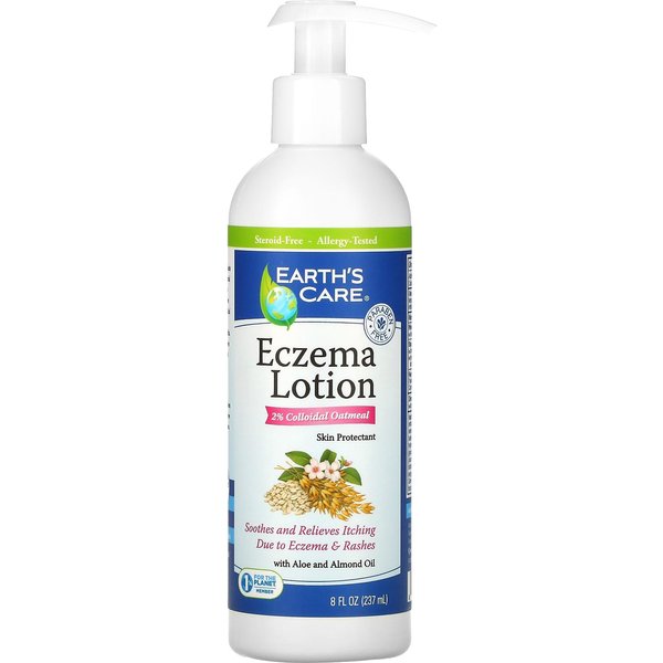 Earth's Care, LocióN Para El Eccema, 2 % De Avena Coloidal, 8 Fl Oz (237Ml) White-image
