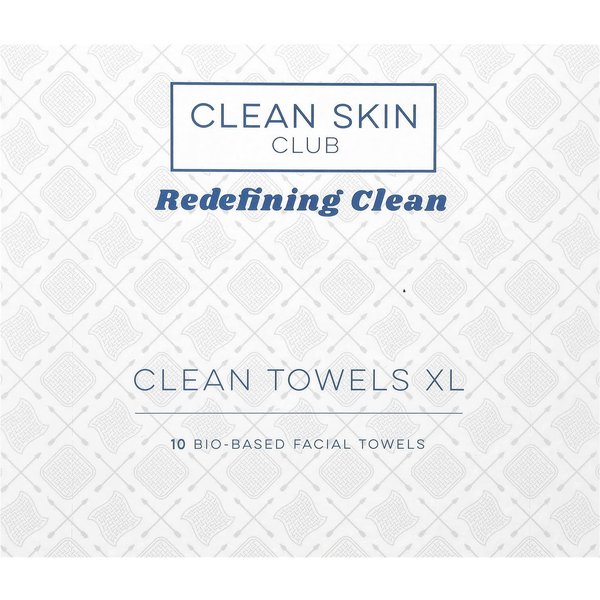 Clean Skin Club, Clean Towards Xl, 10 Toallas Faciales De Origen BiolóGico Gray-image
