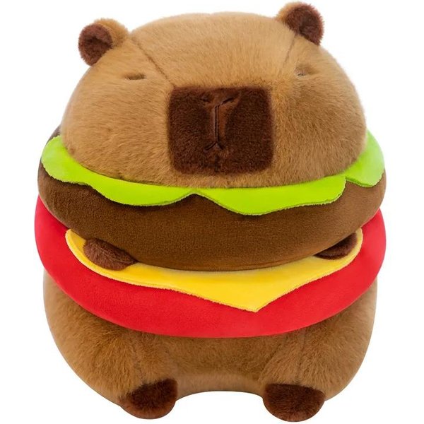Nuevo Lindo Capibara Hamburguesa Peluche Juguete Relleno SimulacióN Animal MuñEco Suave Juguete Infantil Regalo De CumpleañOs Kawaii DecoracióN De HabitacióN 30-35CM-image
