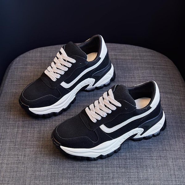 Zapatos De Papá Para Mujer Primavera Nuevos De Suela Gruesa Aumento De Altura Y Delgados Deportivos VersáTiles Zapatos Para Mujer 40 Gray-image