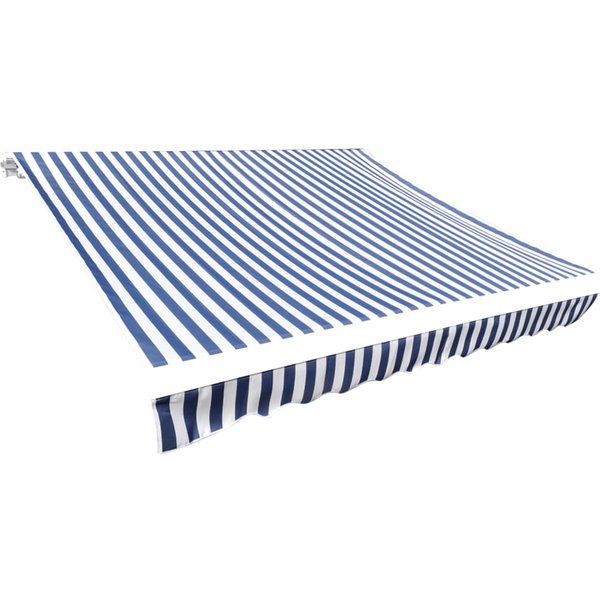 Vidaxl Tela Para Toldo, Azul Y Blanco, 500 X 300 Cm-image