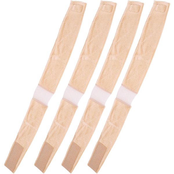 4PCS Banda De Encaje Para Peluca Totalmente Ajustable Reforzada CóModa EláStica De Encaje Diademas Para El Cabello Agarre Para Peluca Café-image