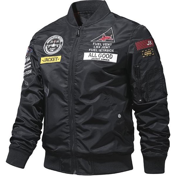 Chaqueta De OtoñO E Invierno, Chaqueta Bomber, Chaqueta De Vuelo Para Hombre L-image