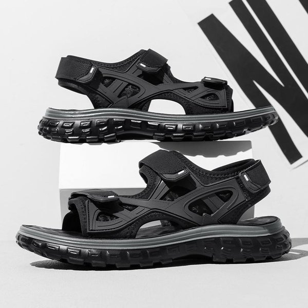 Sandalias De Verano Para Hombre, Zapatos Casuales De Cuero Genuino Para Hombre, Sandalias De Cuero Para Hombre Para Exteriores, Zapatos De Playa Para Hombre, Zapatos Romanos Para Hombre 44 Gray-image