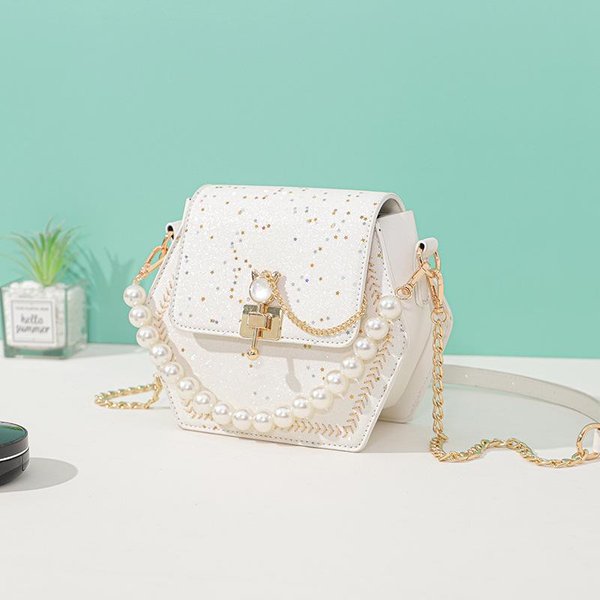 Nowa Torba Crossbody Lekka Luksusowa Torba Na Ramię Z ŁAńCuszkiem SkóRa BydlęCa Prezent Urodzinowy Wysokiej Klasy MałA Kwadratowa Torba-image