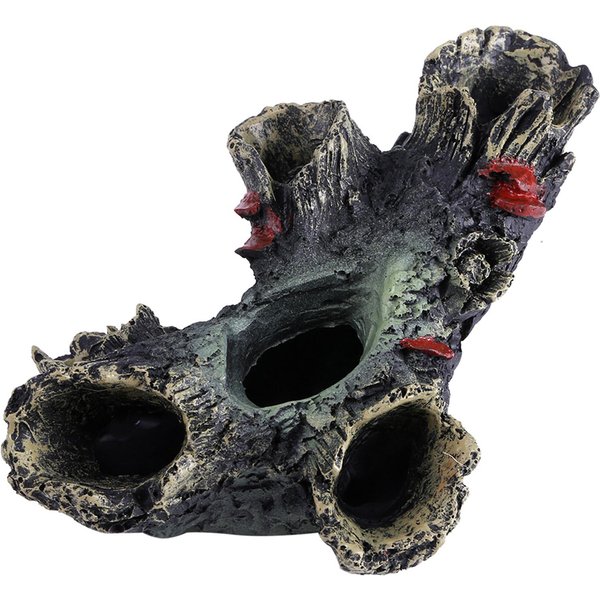 Acuario De Resina Artificial, Pez De Madera Muerta Para Evitar Agujeros, Adorno Decorativo Para Tanque.-image