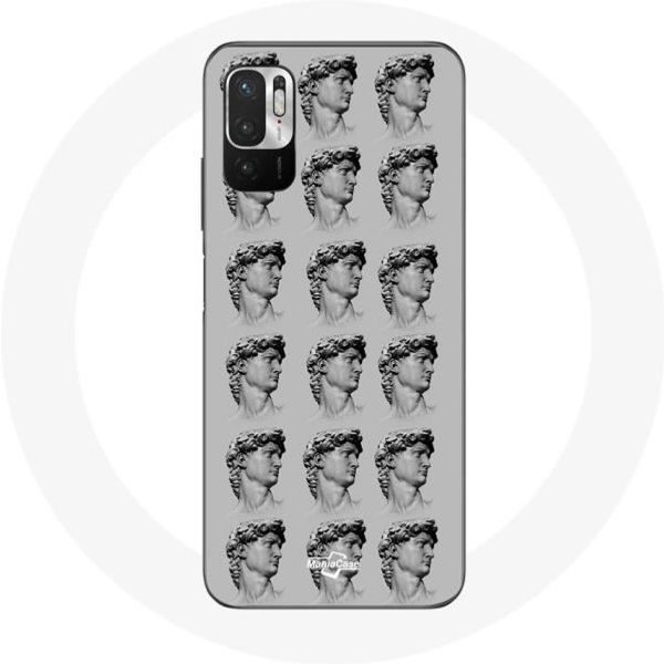 Coque Pour Xiaomi Redmi Note 10T 5G Statue Fond Gris-image