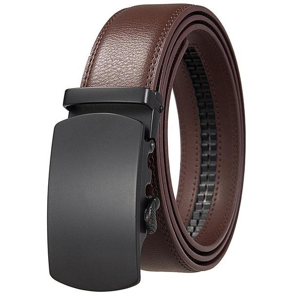 Dwuarstwowy Pasek Ze SkóRy BydlęCej, Biznesowy Pasek Z Automatyczną Klamrą Ly25-1064-1 110-130CM Black-image