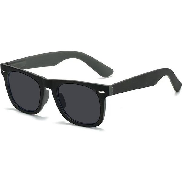 Nuevas Gafas Para Presbicia Con ProteccióN UV Estilo Remache Unisex Moda Montura Cuadrada Exterior Gafas De Sol Para Leer UV400 DioptríA 0 A +4.0 +3 Black-image