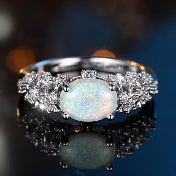 Anillos De ÓPalo Blanco Fuego Piedra Ovalada Para Mujeres Lujo Cristal Color Cobre Bandas De Compromiso Promesa JoyeríA De Boda Regalos De Novia 13 Gray-image