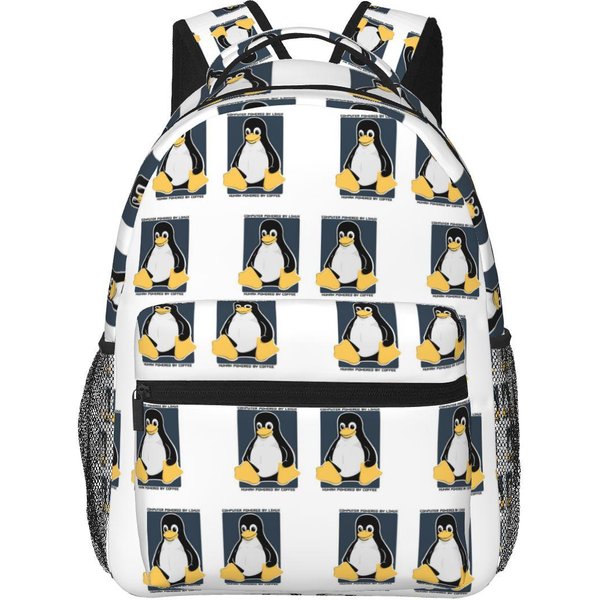 Mochila Escolar Para Estudiantes De CóDigo Abierto Mente Abierta Linux PingüIno Tux Mochila De Senderismo Viaje Mochila De DíA Para Hombres Mujeres Mochila Para Libros Bolsos De Hombro One Size-image