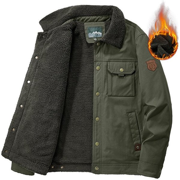 Chaqueta Lavada Nueva De OtoñO E Invierno, Abrigo Juvenil Para Hombre, Abrigo Acolchado De AlgodóN Grueso Y Apilado Para Hombre 6XL-image