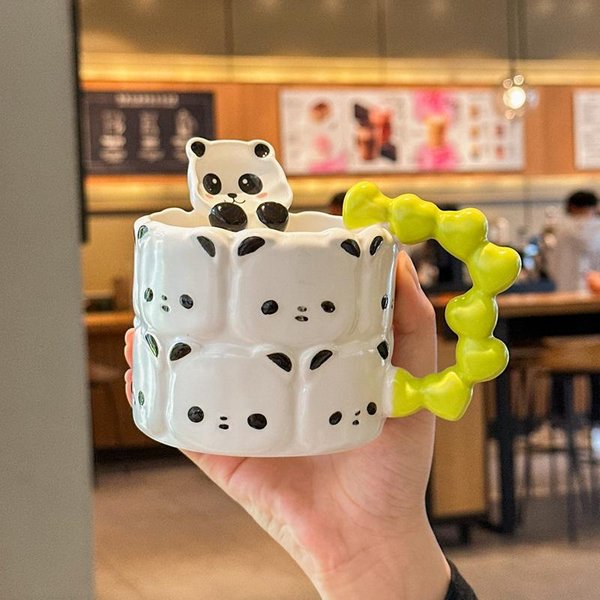 Regalo De CumpleañOs Para Una Chica Con Una Taza De Cerdo Linda De Aspecto Elevado Taza De Agua De CeráMica Para Pareja Regalo Souvenir Para Mejor Amigo Caja De Regalo 301-400Ml-image