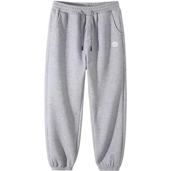Spodnie MęSkie Na Wiosnę I Jesień Z Kieszeniami Bocznymi, śCiąGaczem W Pasie, DużYm Rozmiarem, śCiąGaczem Przy Kostce 5XL Szary-image