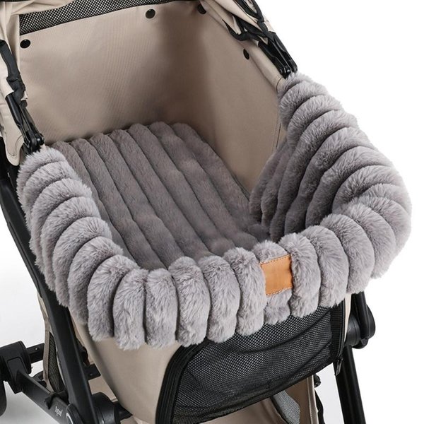 Cochecitos Para Mascotas Colchoneta Cochecitos Para Perros Colchoneta CojíN Para Cochecitos De Mascotas Para Un Paseo CóModo Cubierta Para La Suciedad De Cochecitos De Mascotas Removible Gris-image